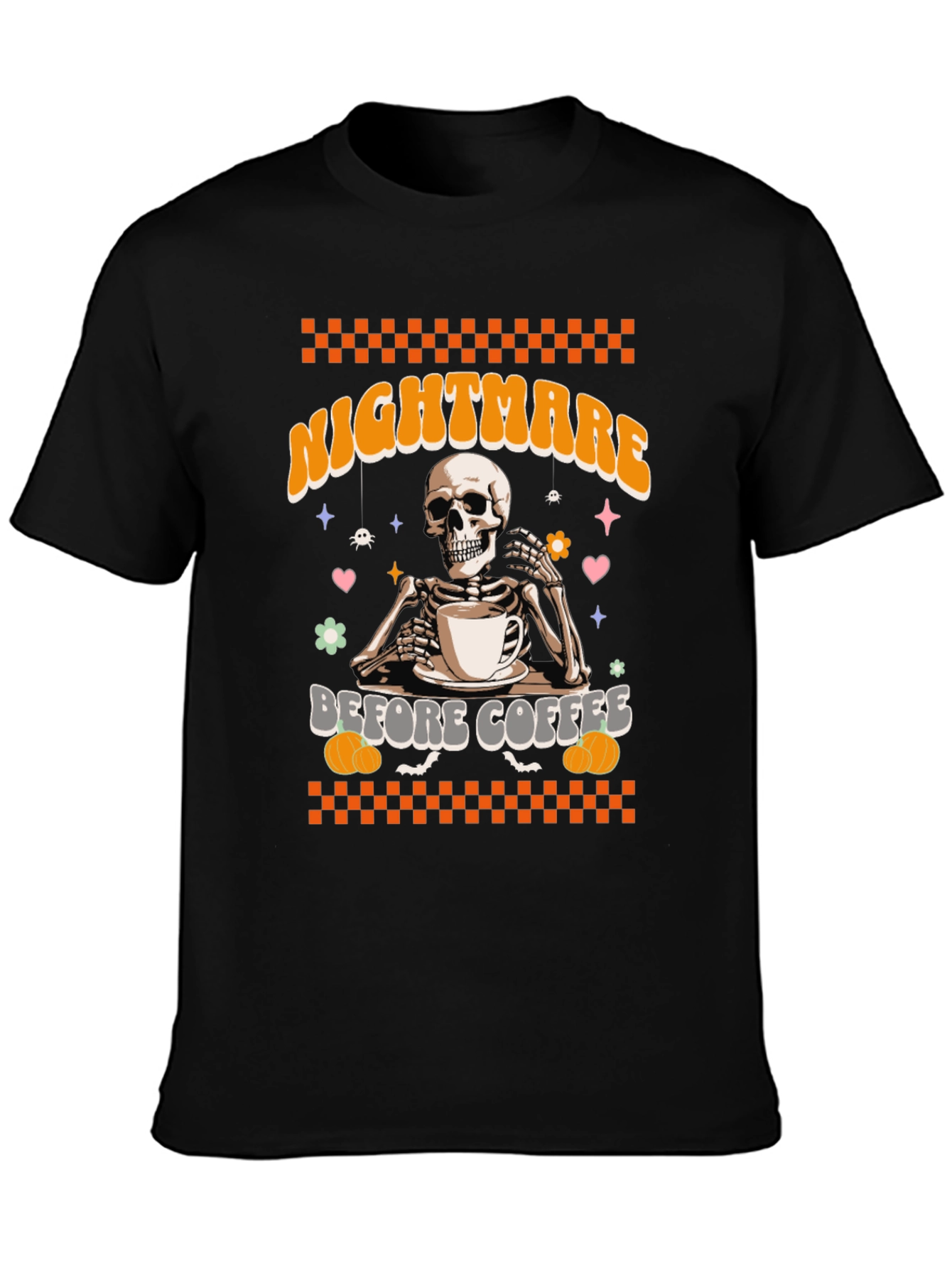 Nightmare Before Coffee Skeleton Graphic Tee