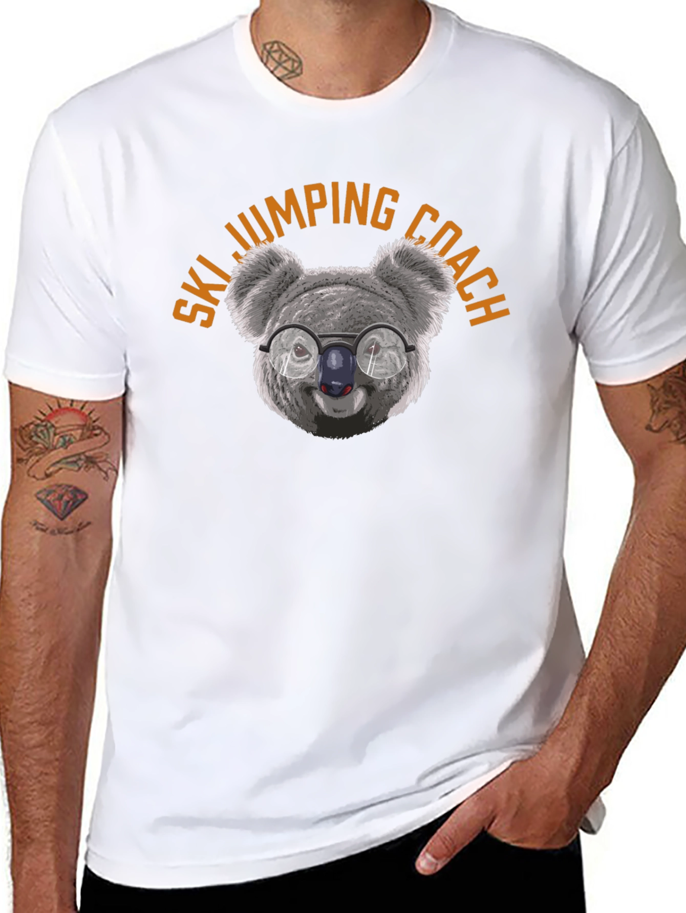 Ski Jumping Coach Koala Bear T-Shirt