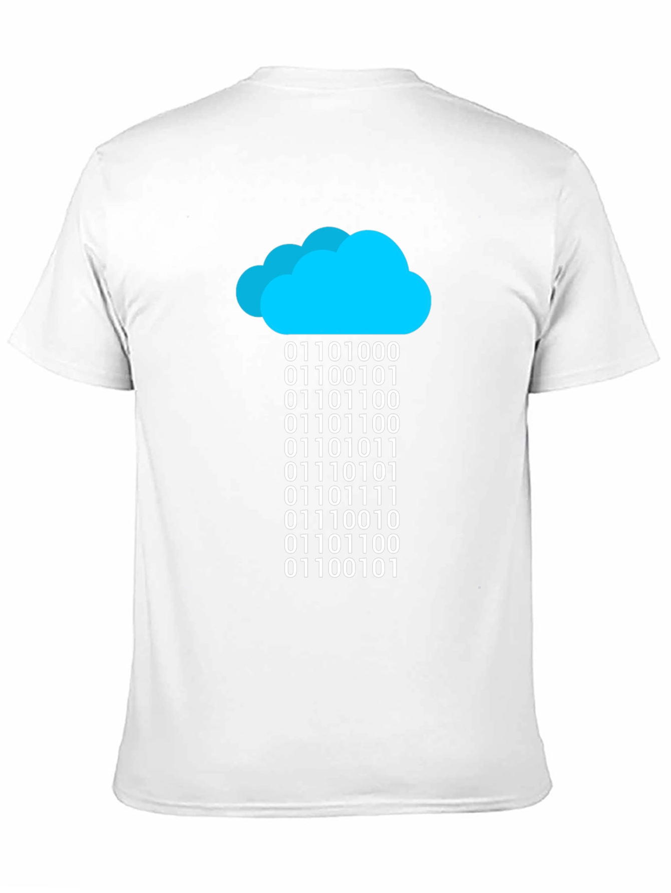 Binary Cloud T-Shirt - Code Data Rain Graphic Tee