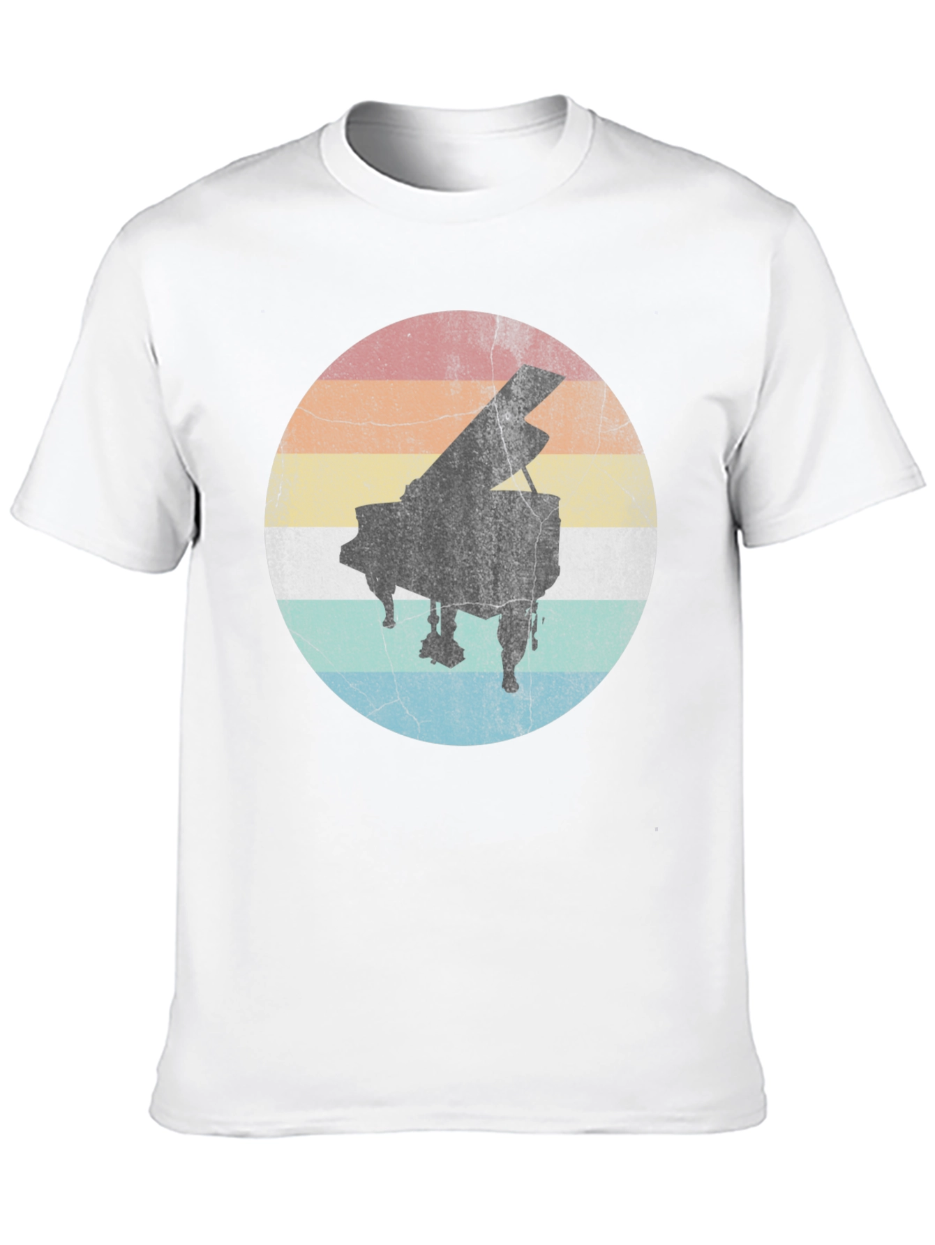 Retro Piano Sunset T-Shirt - Classic Music Tee