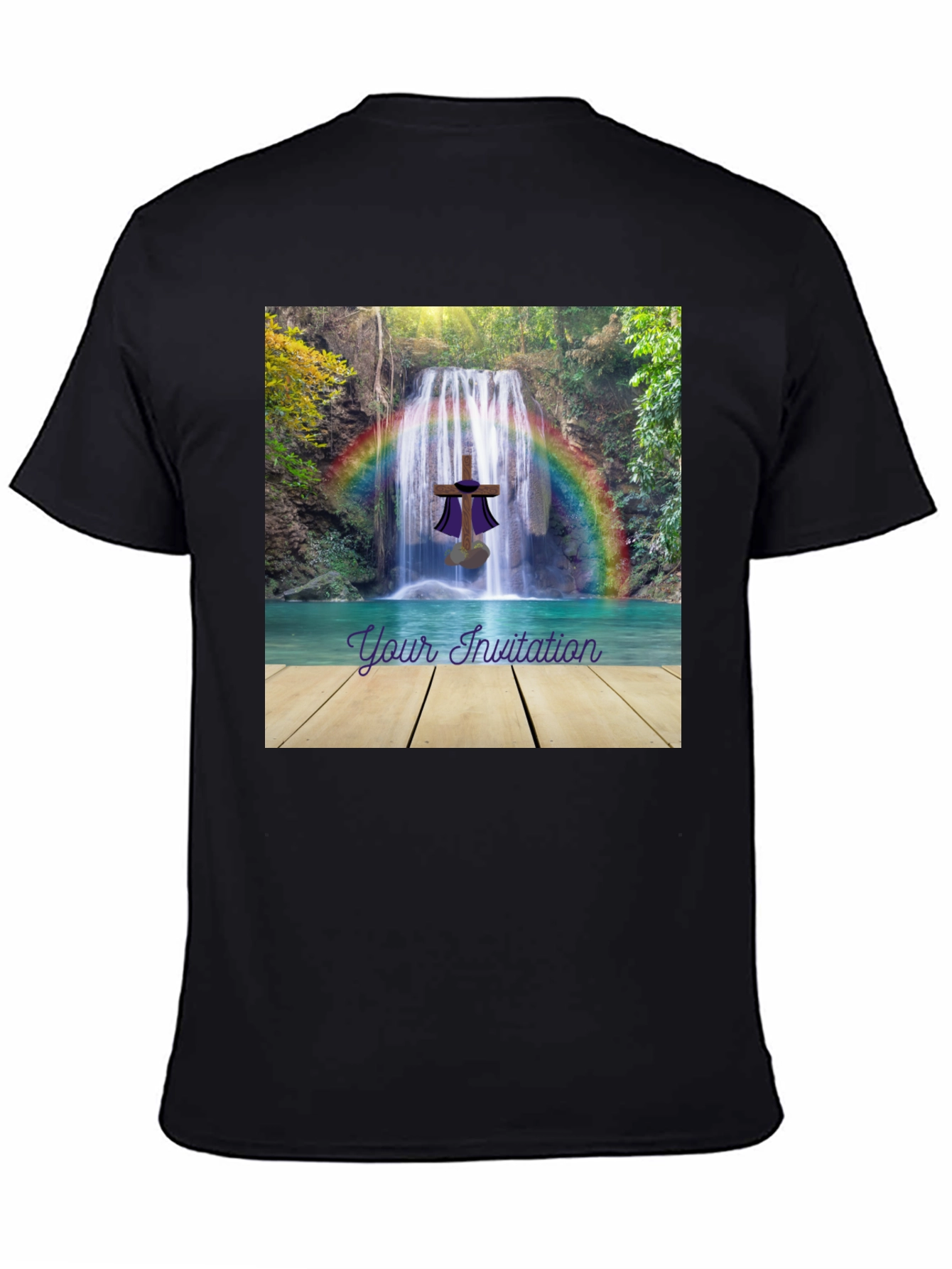 Waterfall Cross Graphic Tee - Your Invitation