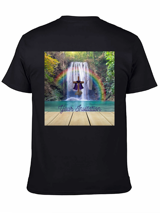 Waterfall Cross Graphic Tee - Your Invitation
