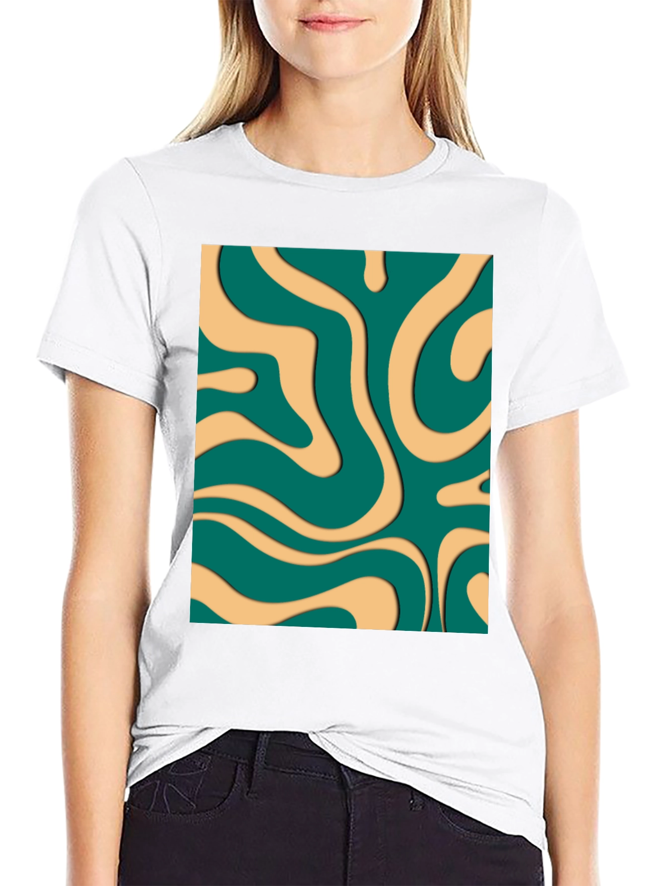 Groovy Swirl Graphic Tee - Retro Style