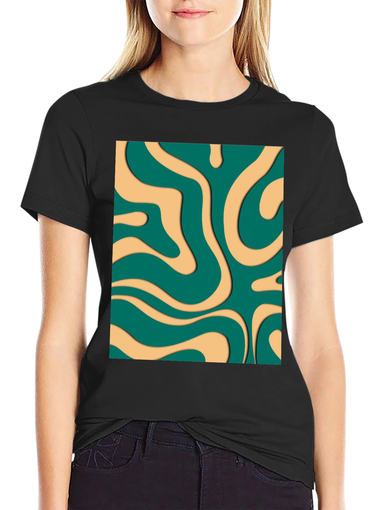 Groovy Swirl Graphic Tee - Retro Style