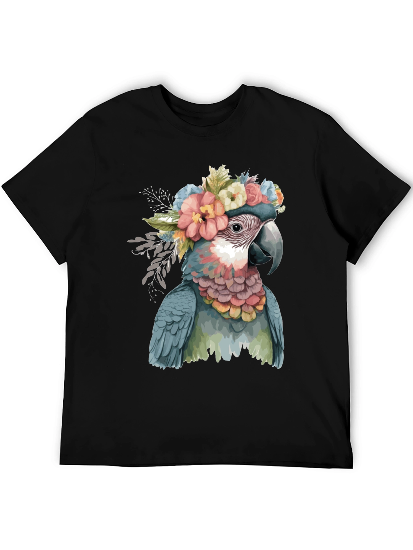 Parrot in Flowers Graphic Tee