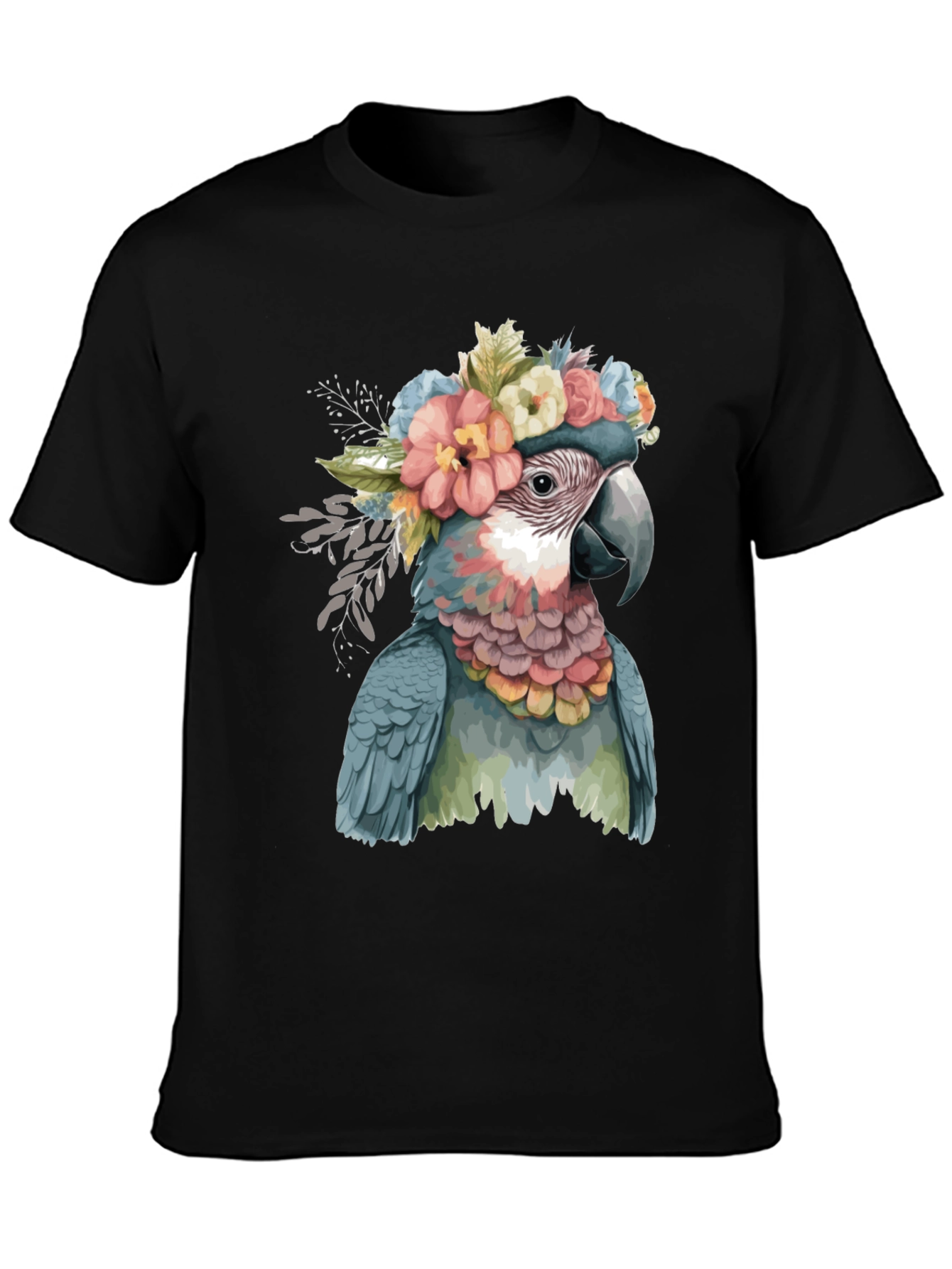 Parrot in Flowers Graphic Tee