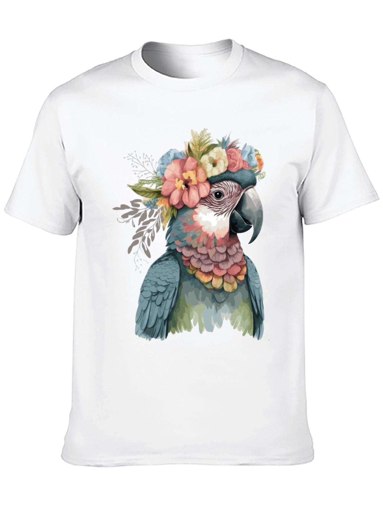 Parrot in Flowers Graphic Tee