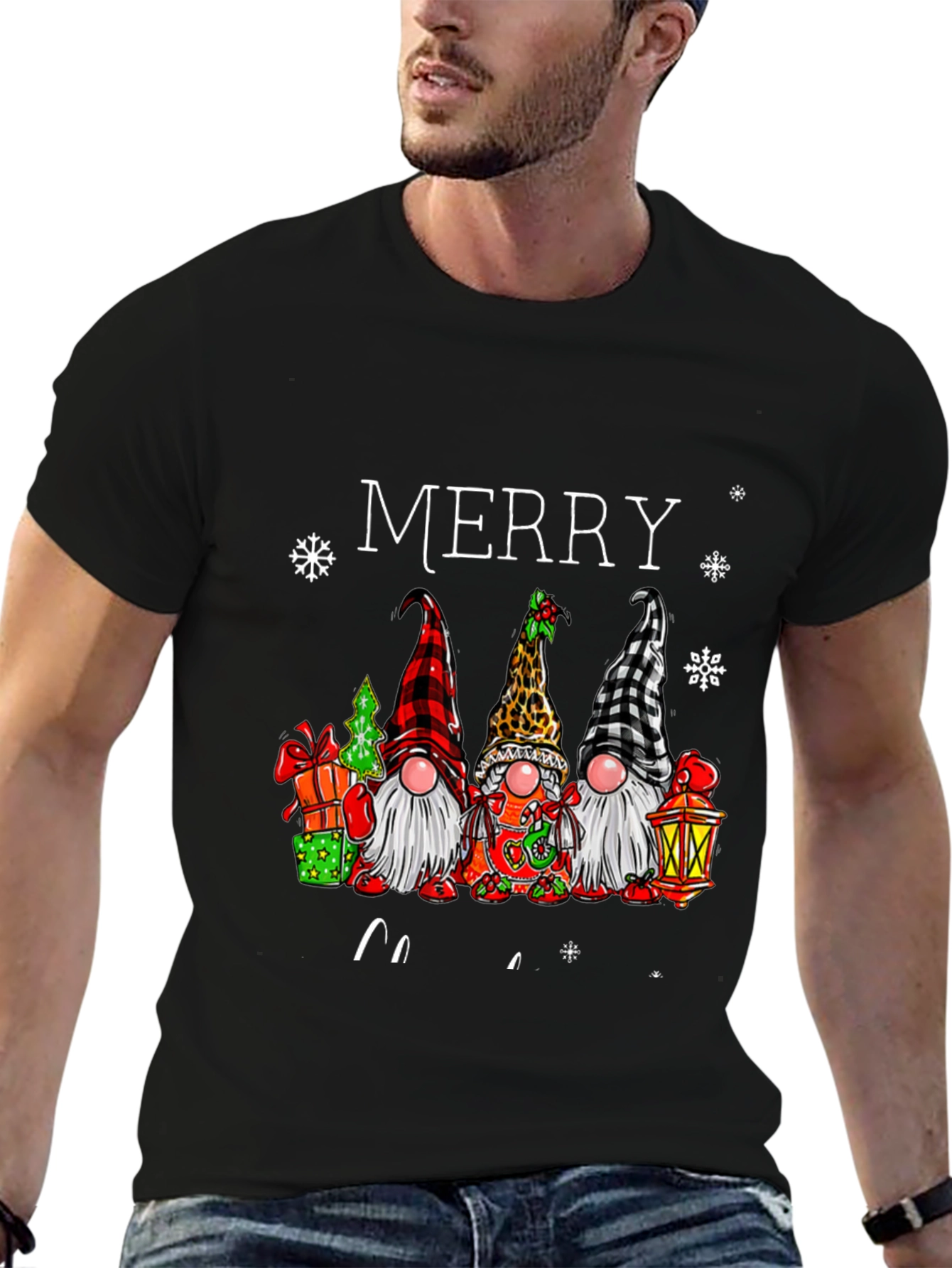 Merry Christmas Gnomes Graphic T-Shirt