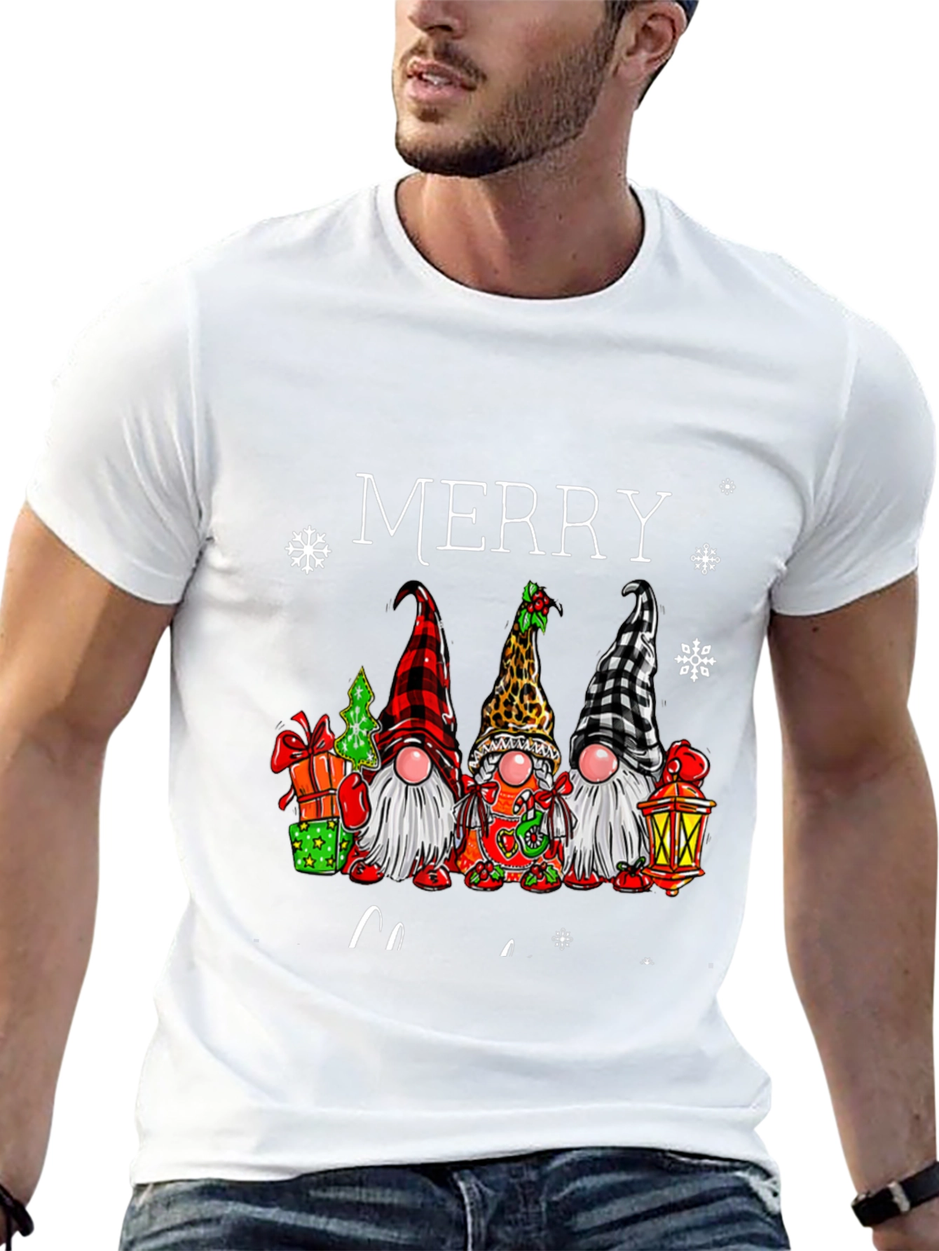 Merry Christmas Gnomes Graphic T-Shirt