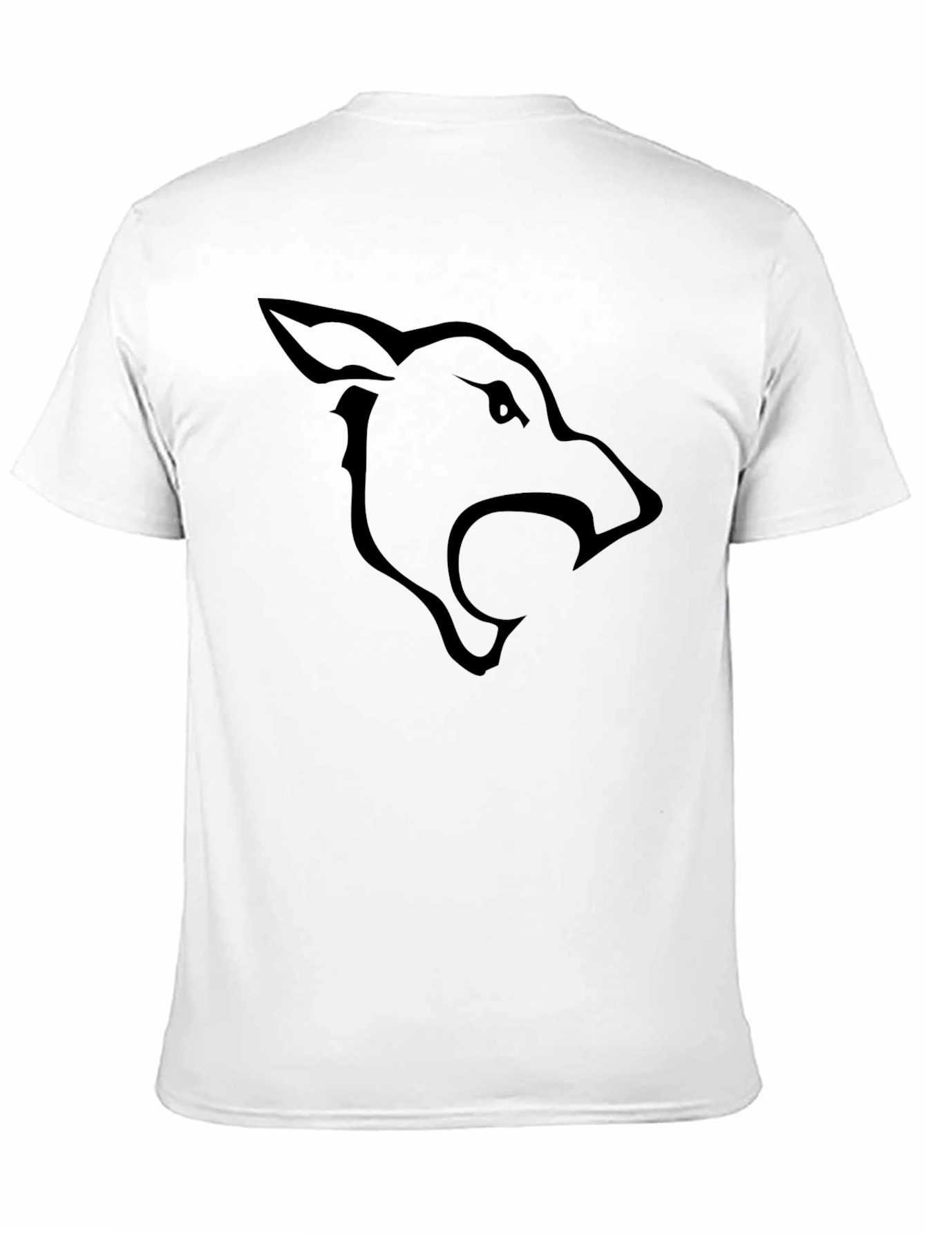 Black T-Shirt with Wolf Graphic