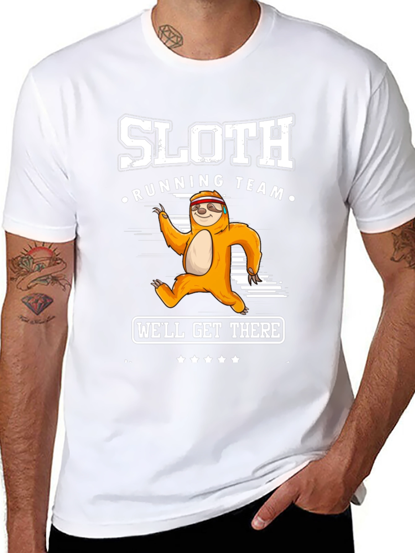 Sloth Running Team Graphic Tee - Well Get There!