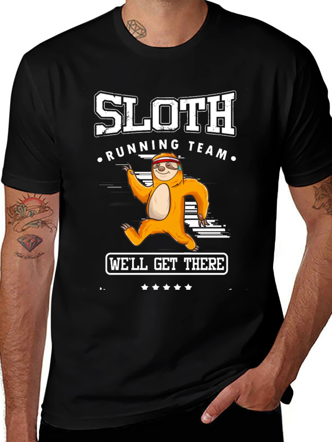 Sloth Running Team Graphic Tee - Well Get There!