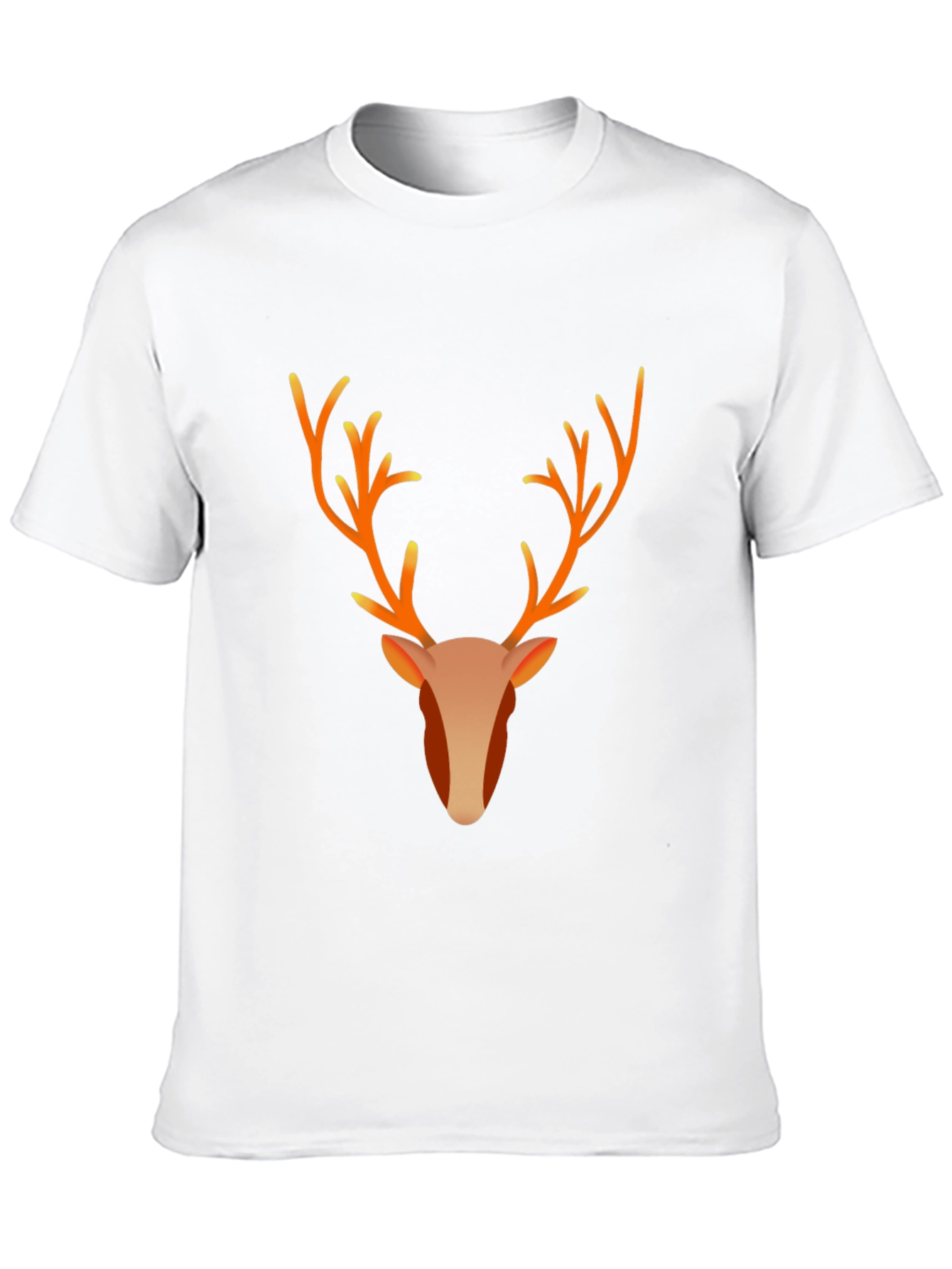 Reindeer Graphic Tee - Black Cotton Blend T-Shirt