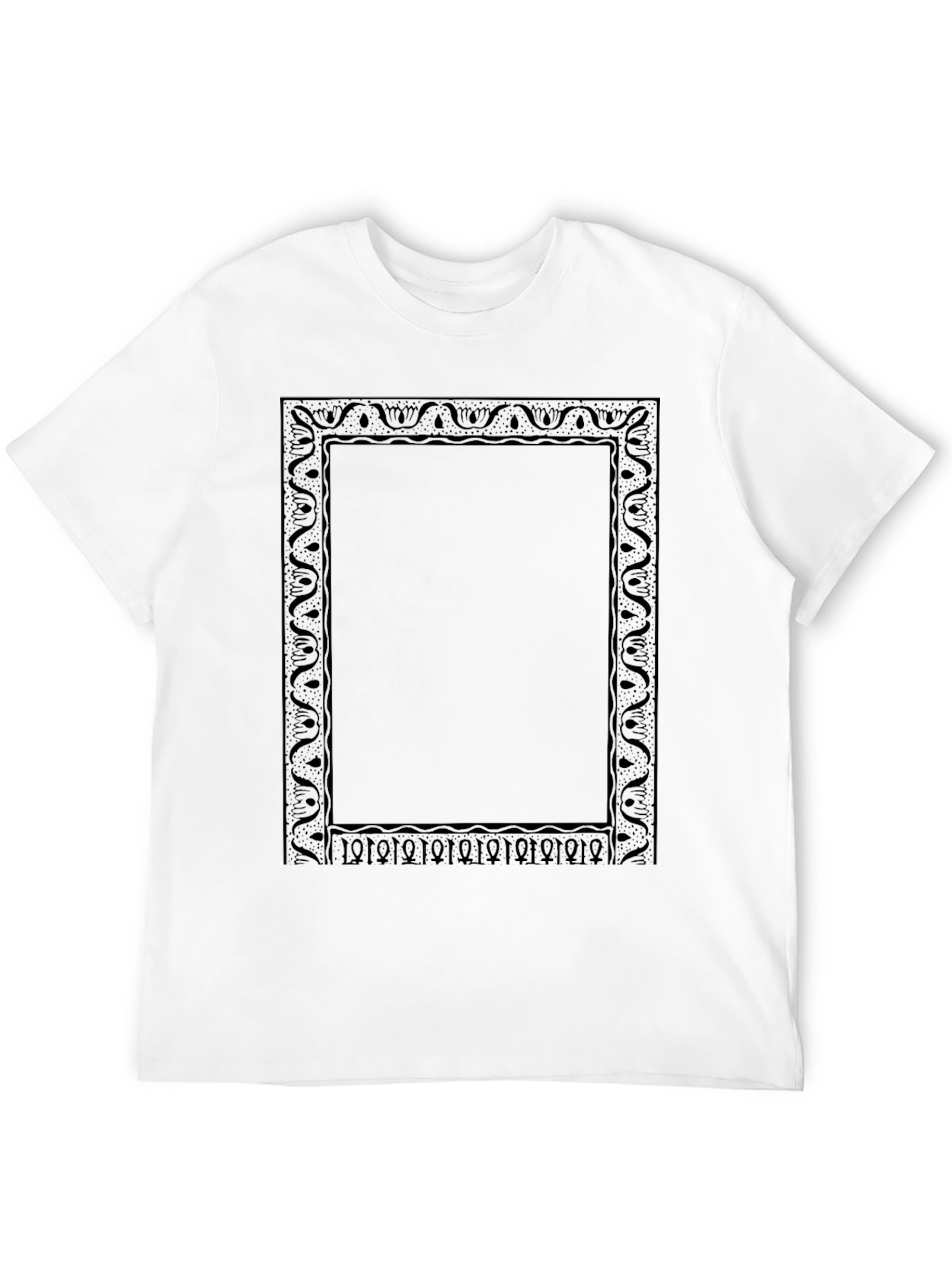 Ornate Frame Graphic Tee - Classic Black