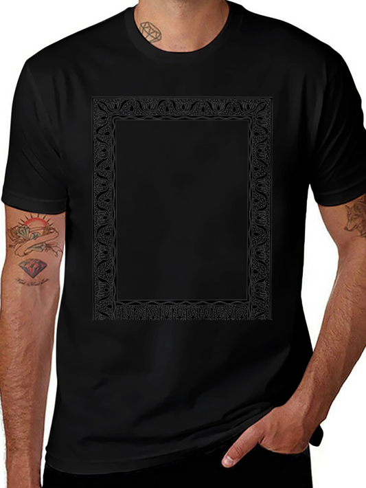 Ornate Frame Graphic Tee - Classic Black