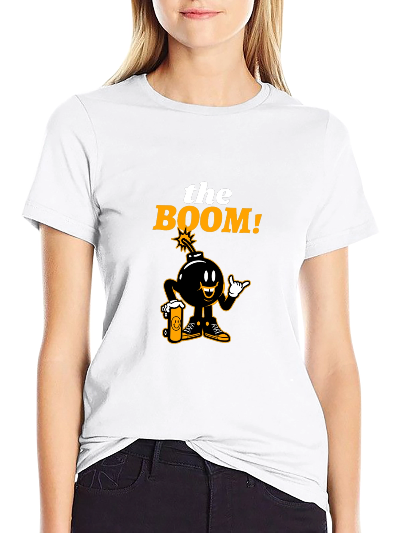 The Boom! Graphic Print Black T-Shirt