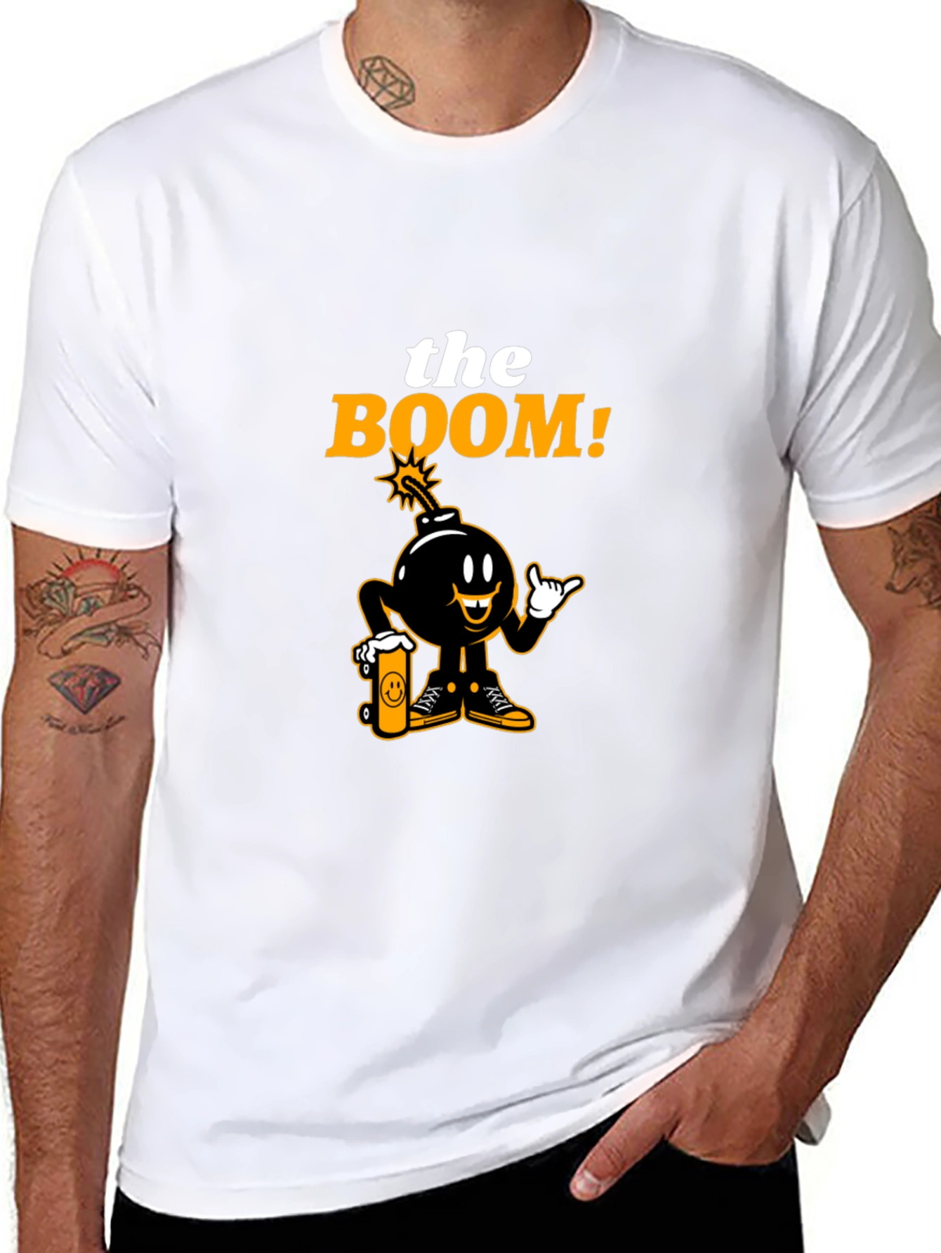 The Boom! Graphic Print Black T-Shirt