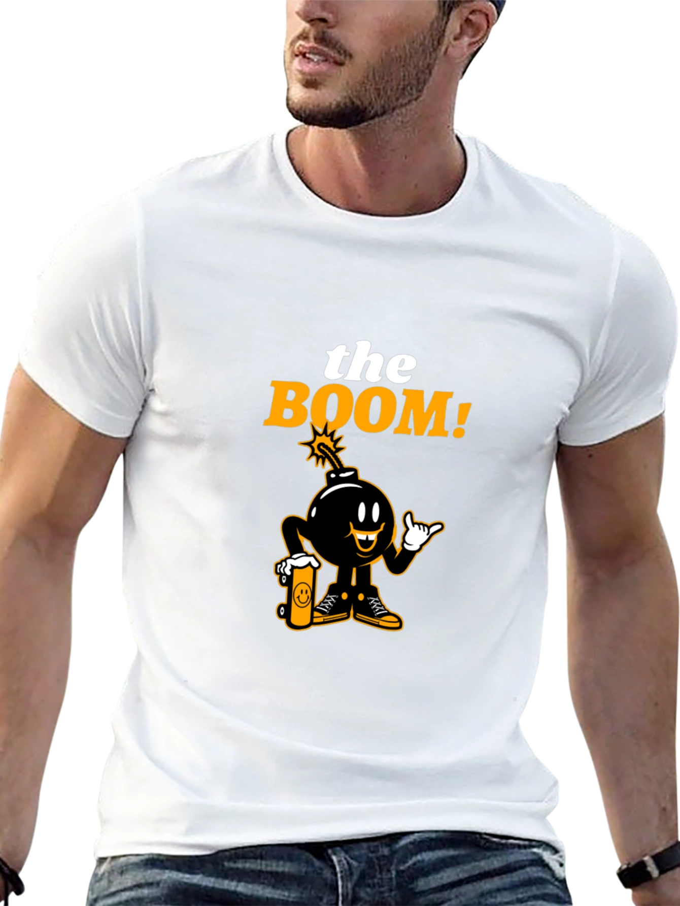 The Boom! Graphic Print Black T-Shirt