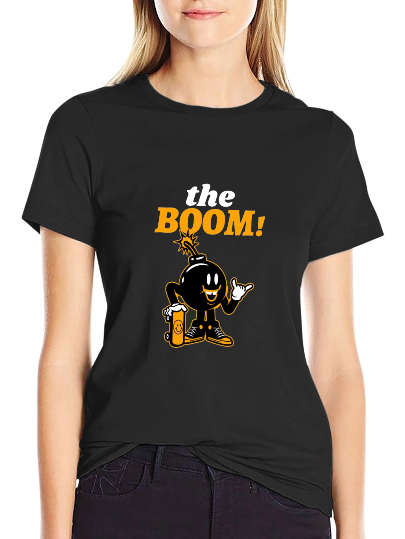The Boom! Graphic Print Black T-Shirt