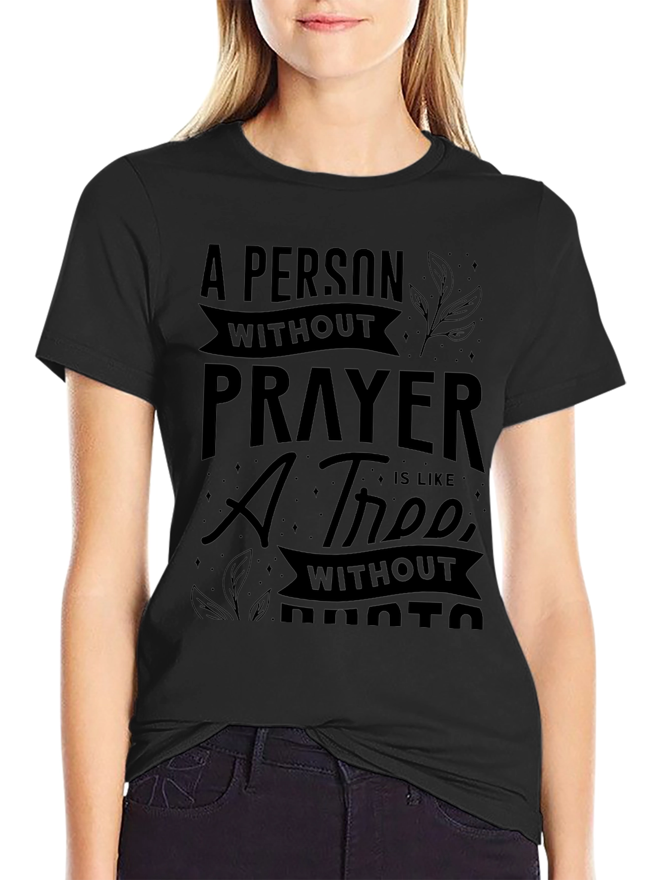 Prayer Tree Black Graphic Tee