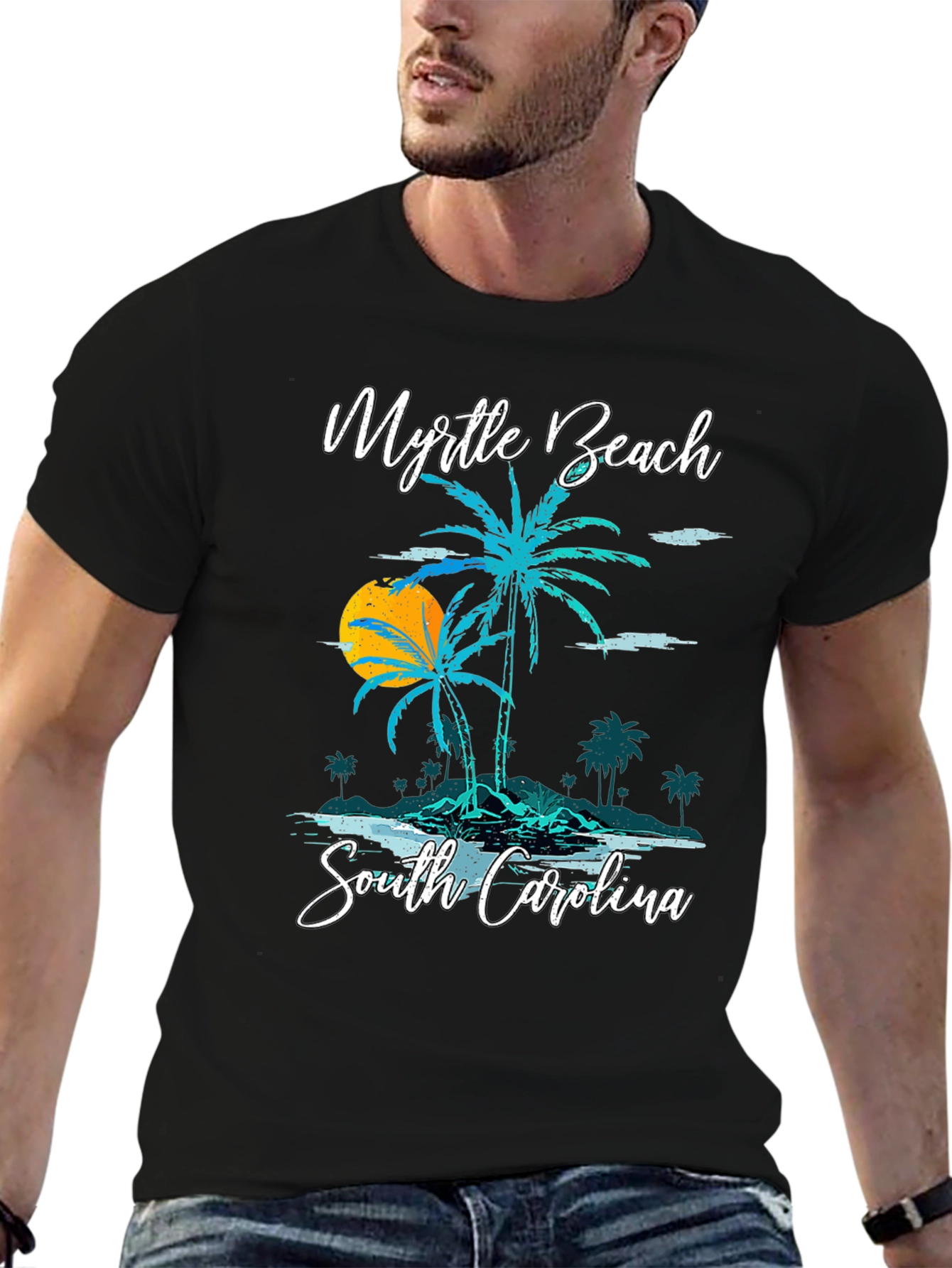 Myrtle Beach Palm Tree Graphic Tee