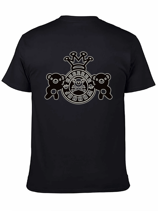 Grrr Woof Bear Crown Graphic Tee - Black