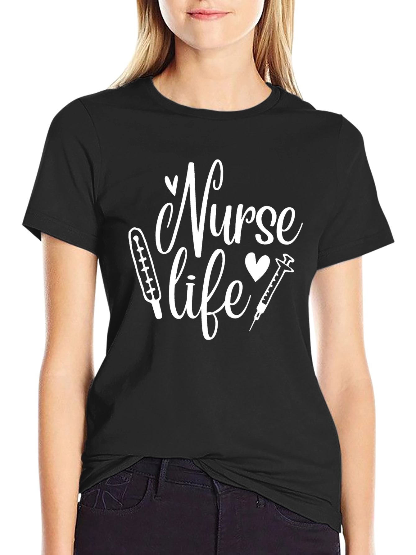 Nurse Life T-Shirt - Black Graphic Tee