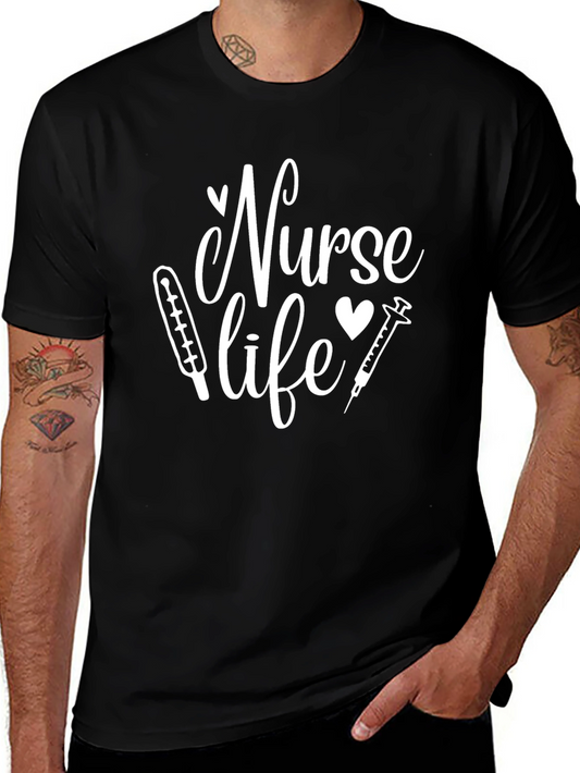 Nurse Life T-Shirt - Black Graphic Tee