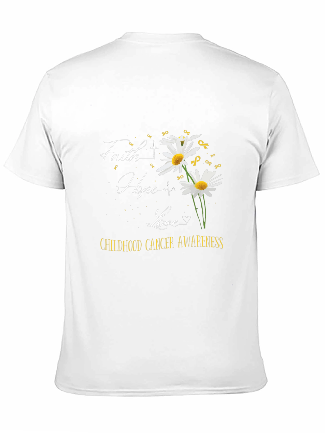 Faith Hope Love Childhood Cancer Awareness T-Shirt