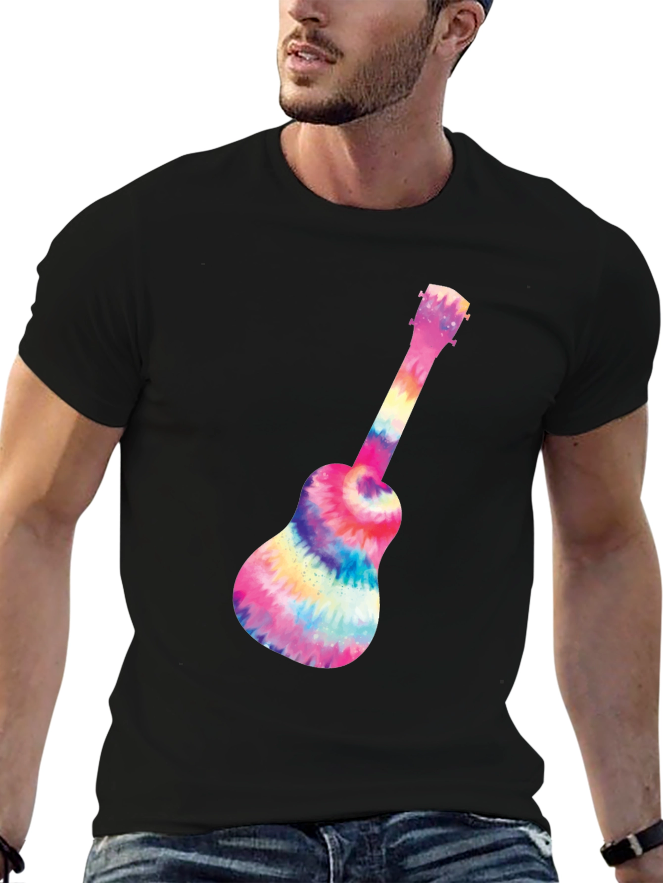 Tie-Dye Ukulele Graphic T-Shirt