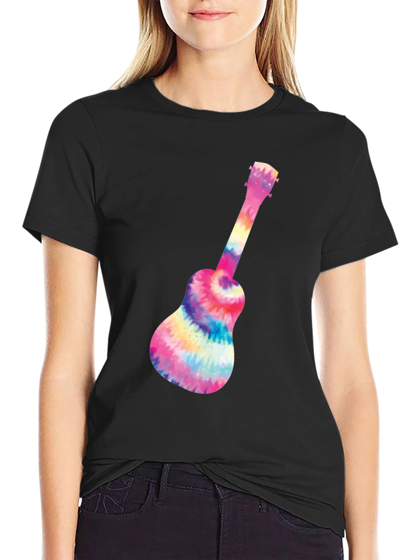 Tie-Dye Ukulele Graphic T-Shirt