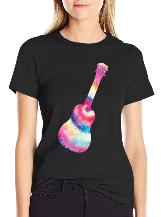 Tie-Dye Ukulele Graphic T-Shirt