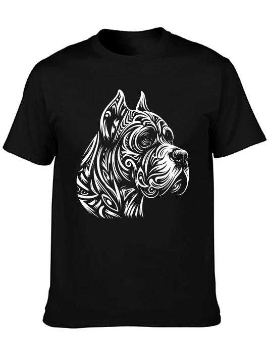 Black Cane Corso Dog Head Graphic Tee