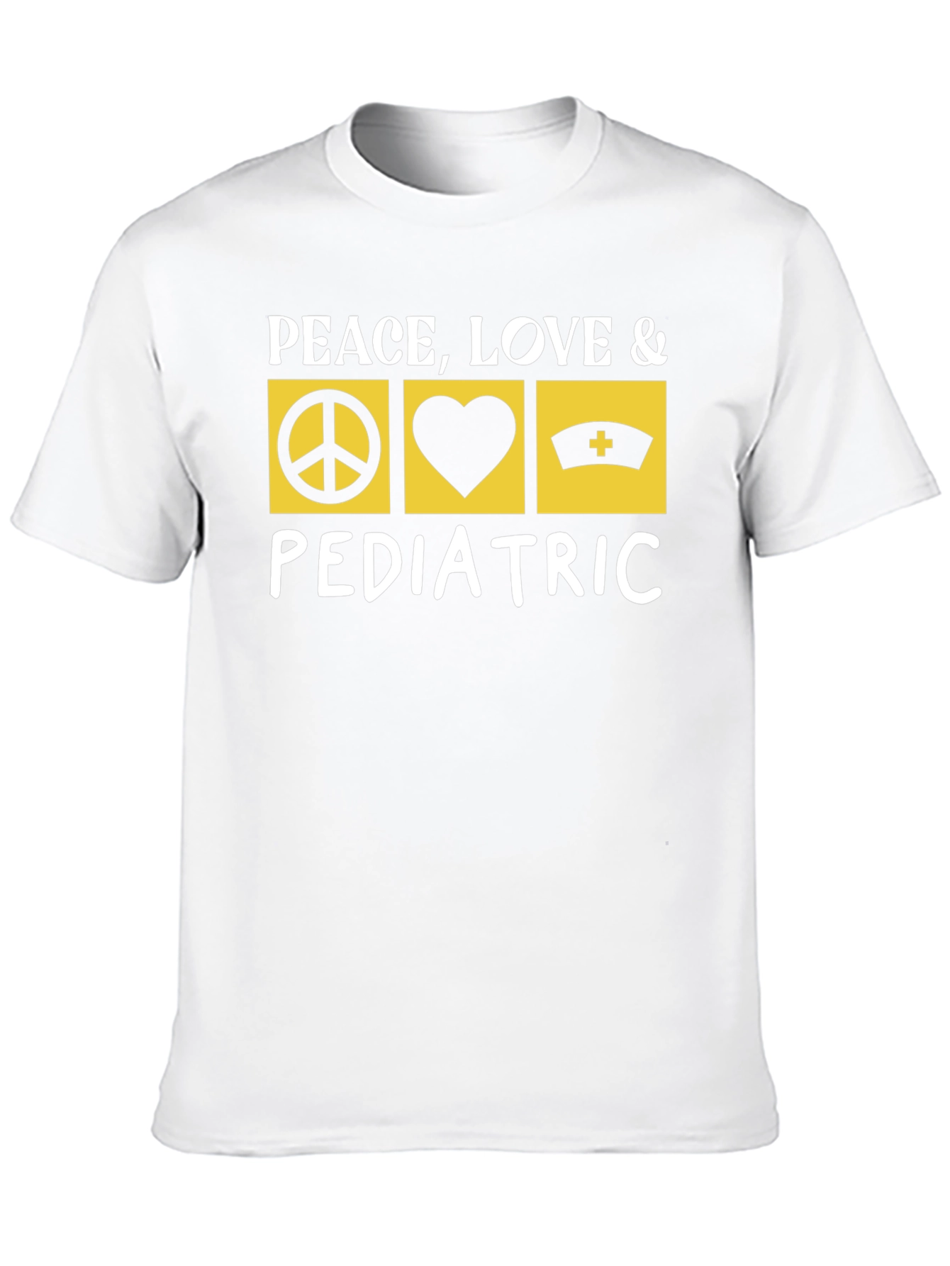 Peace Love Pediatric T-Shirt Nurse Doctor Gift