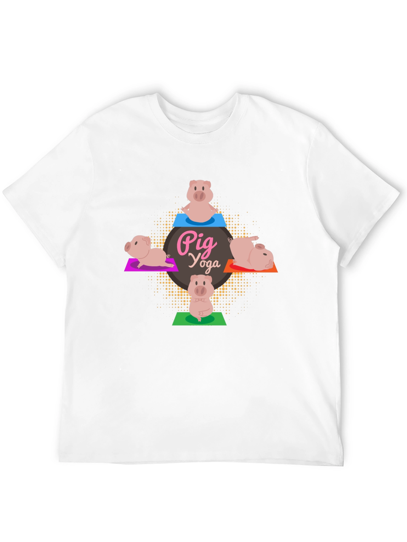 Pig Yoga Black T-Shirt - Funny Graphic Tee