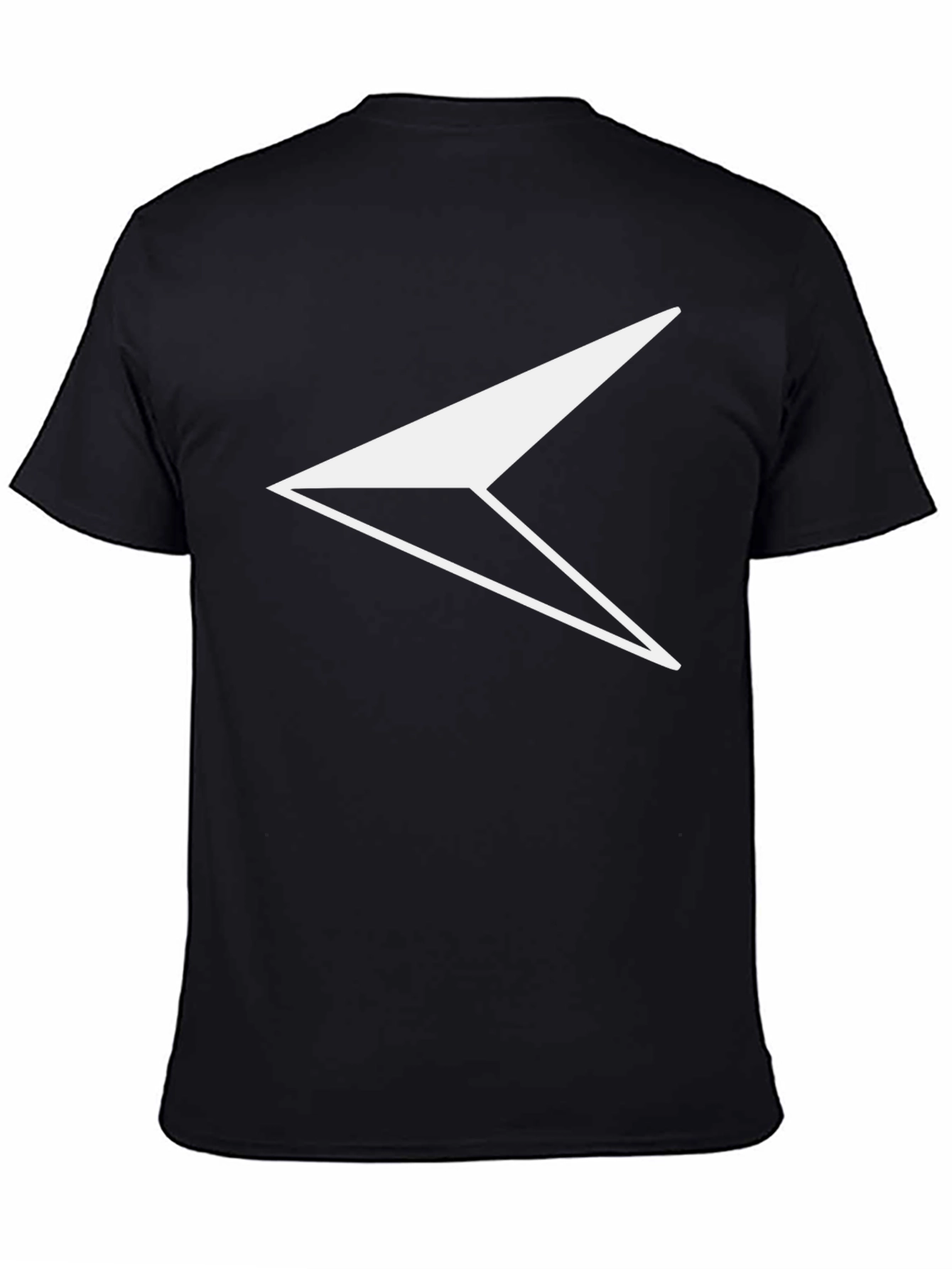 Modern Geometric Arrow Graphic Tee - Black