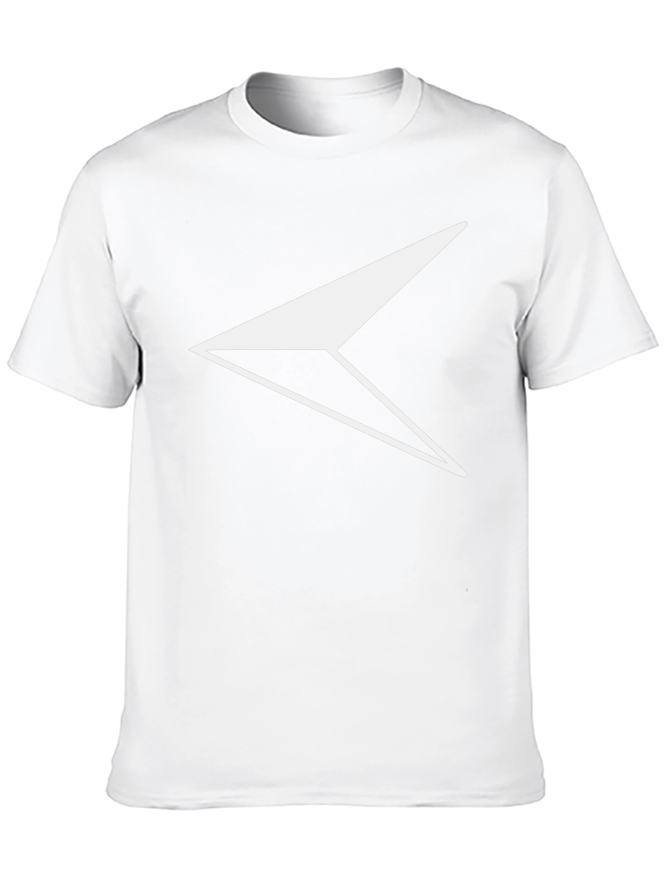 Modern Geometric Arrow Graphic Tee - Black
