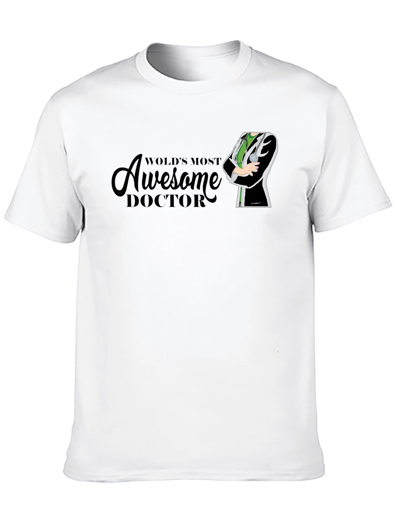 Awesome Doctor Graphic T-Shirt - Black