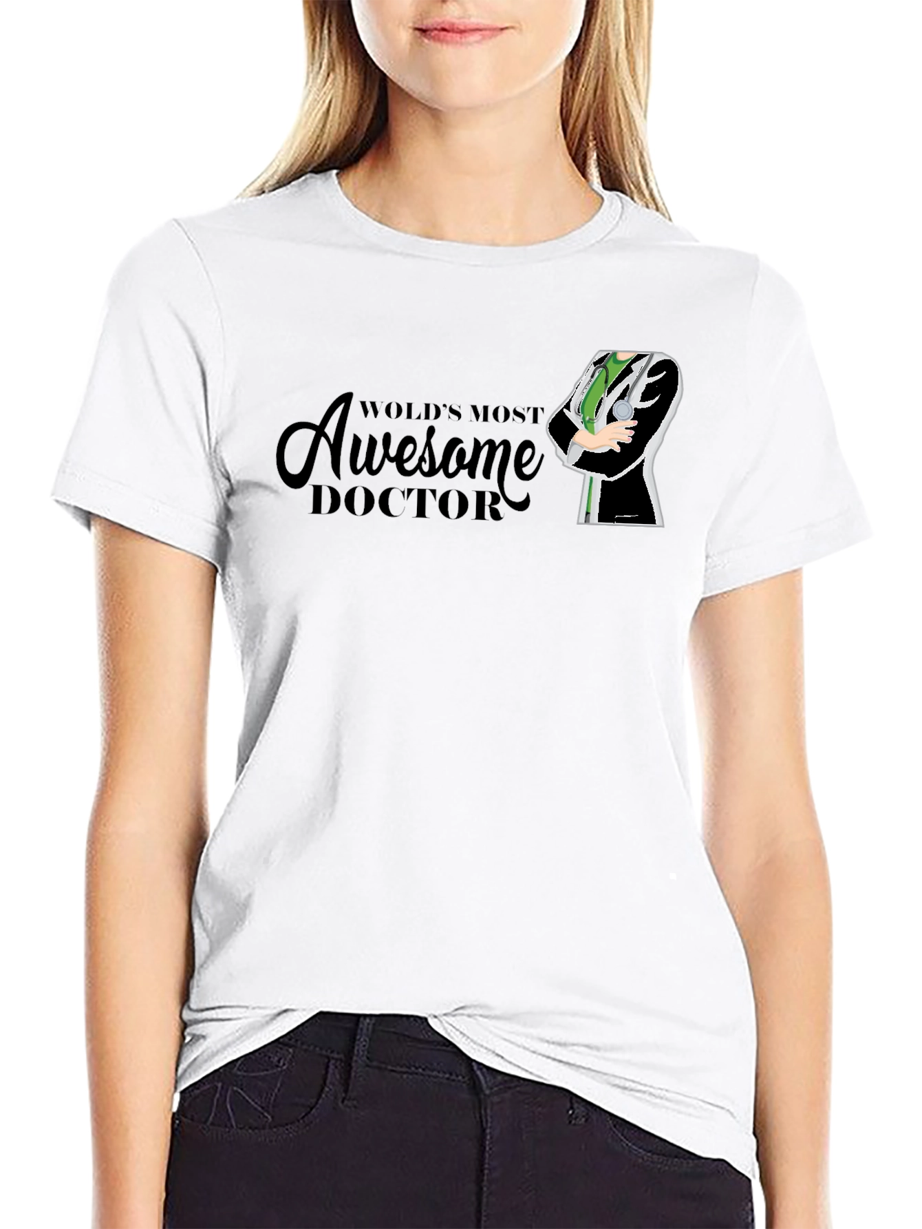 Awesome Doctor Graphic T-Shirt - Black