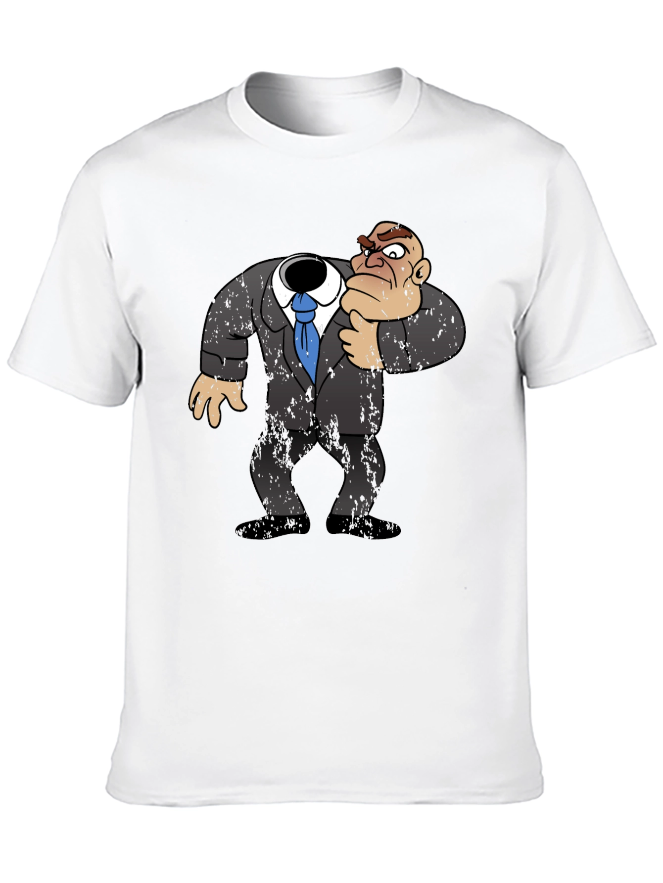 Headless Cartoon Boss T-Shirt - Funny Graphic Tee