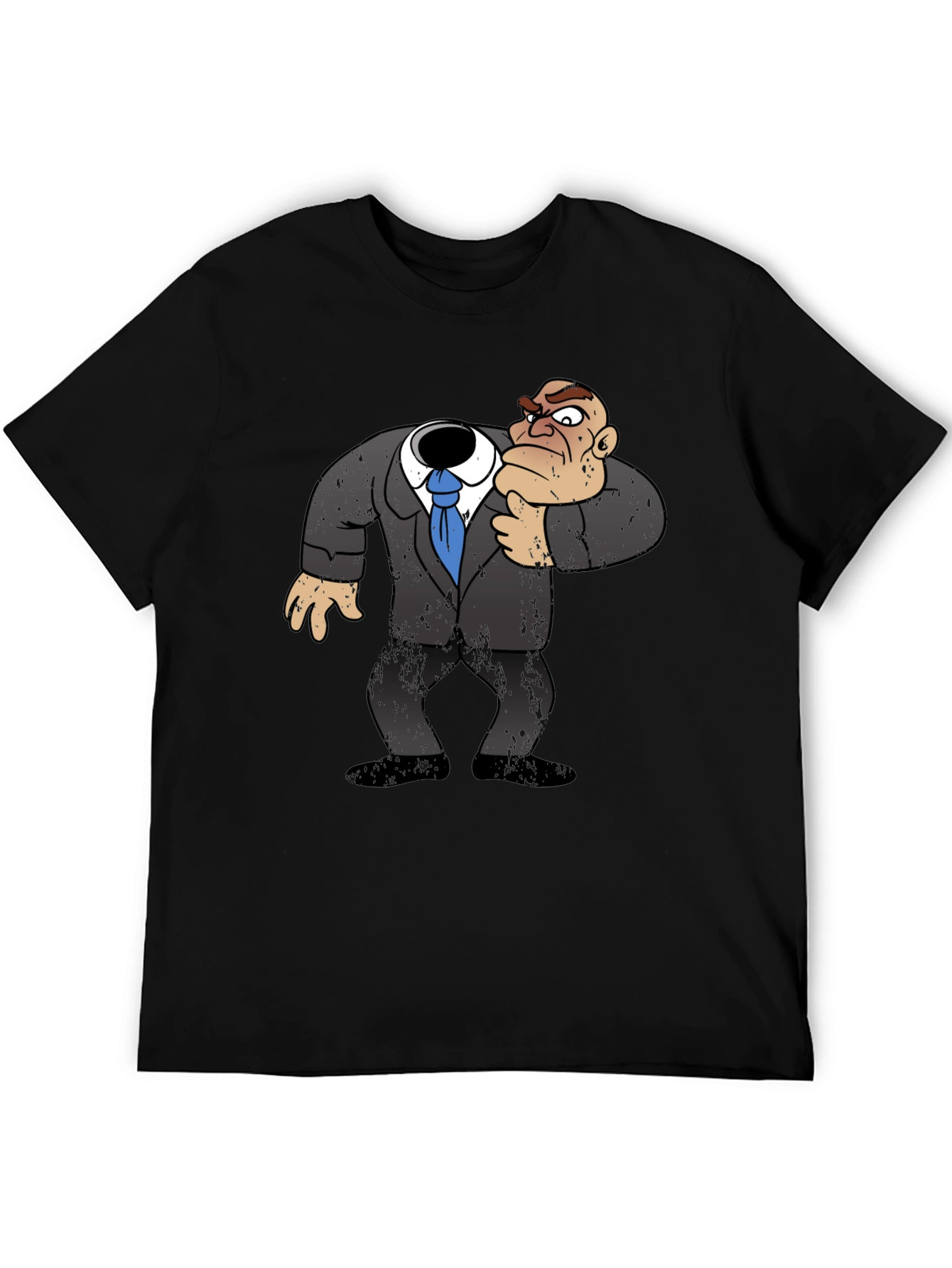 Headless Cartoon Boss T-Shirt - Funny Graphic Tee