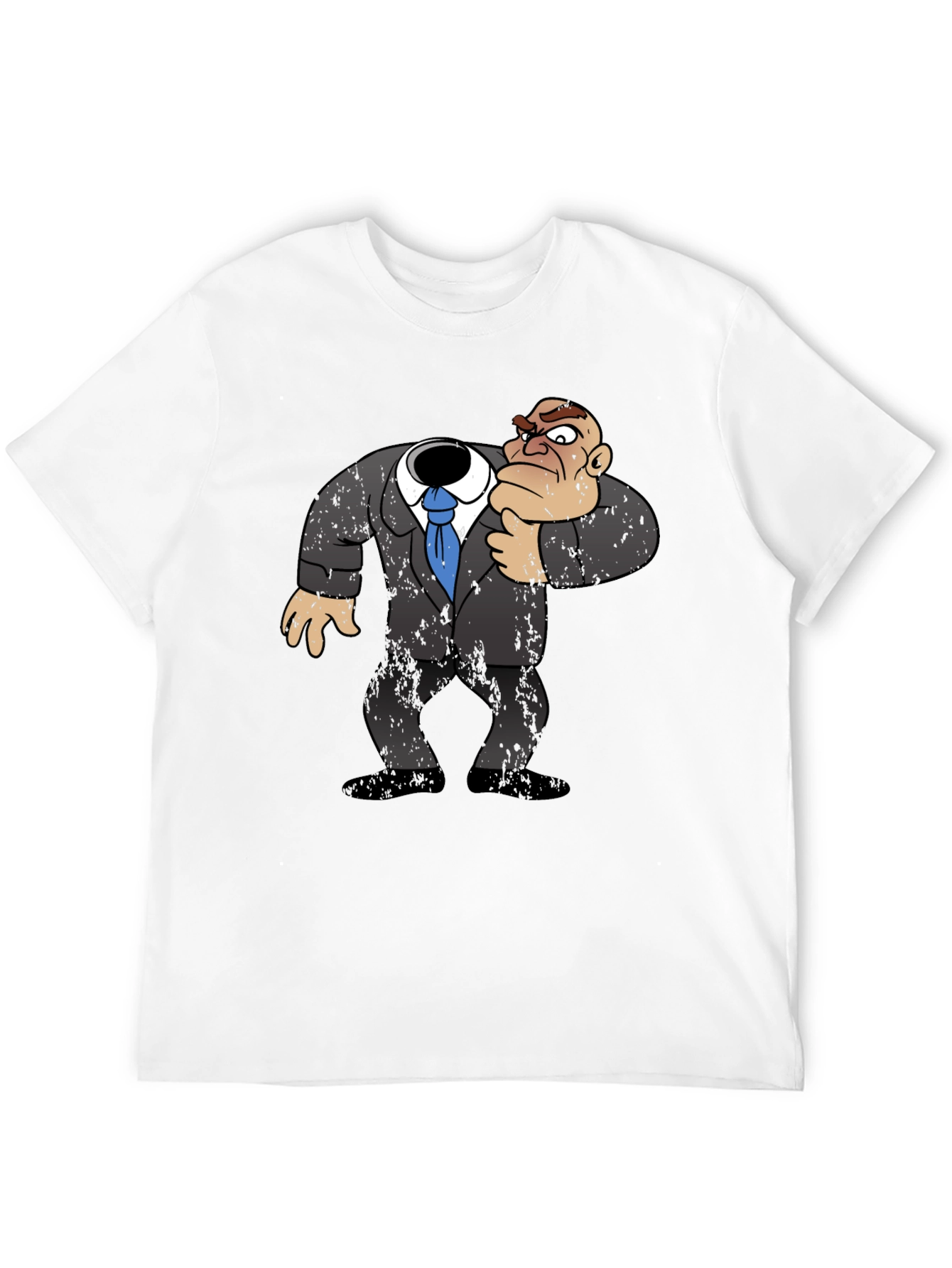 Headless Cartoon Boss T-Shirt - Funny Graphic Tee