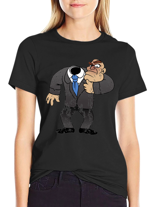 Headless Cartoon Boss T-Shirt - Funny Graphic Tee