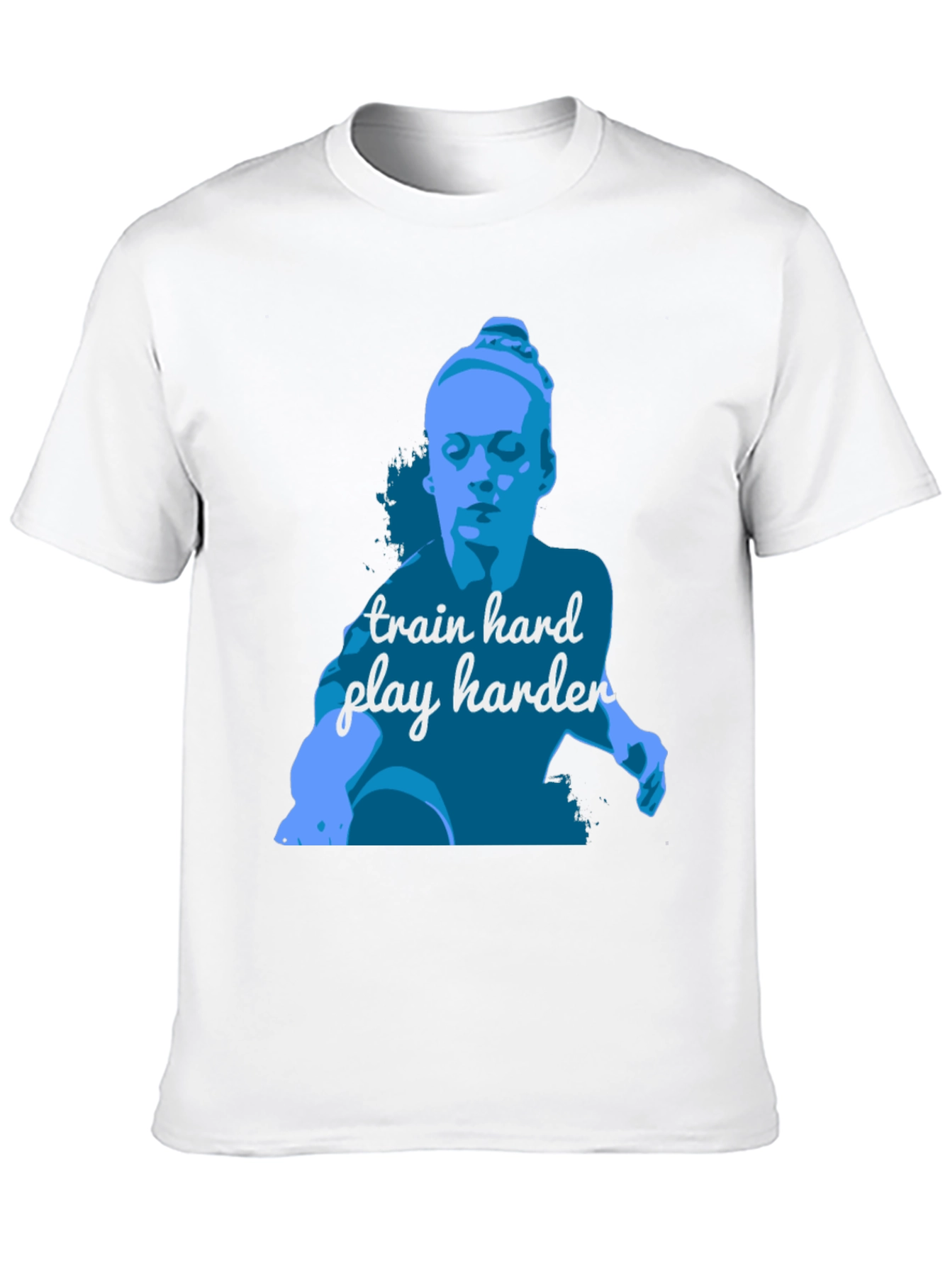 Train Hard Play Harder Black Graphic Tee