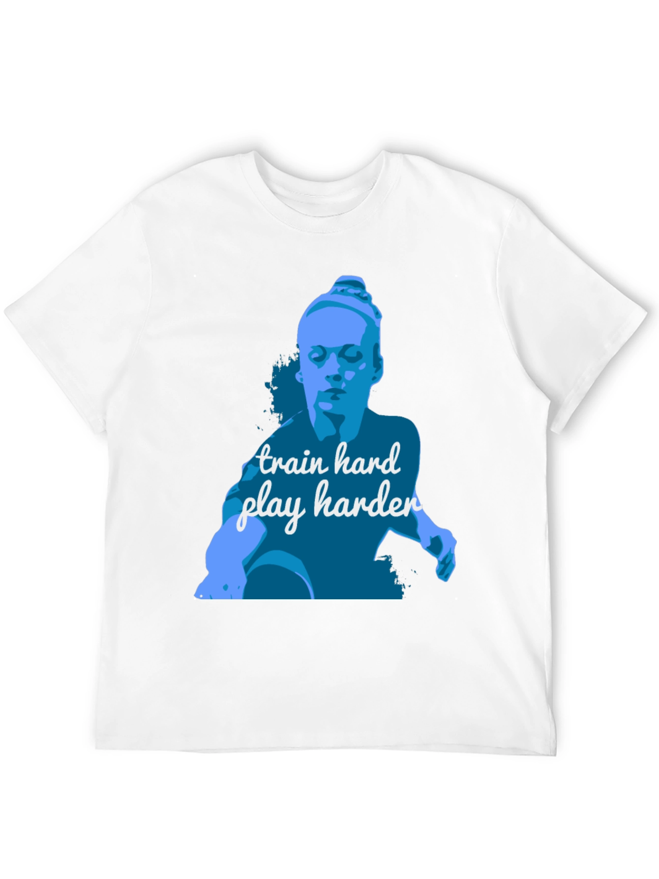 Train Hard Play Harder Black Graphic Tee