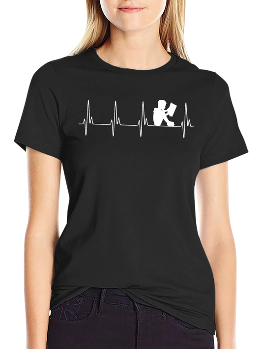 Heartbeat Reader Graphic Tee - Book Lover T-Shirt