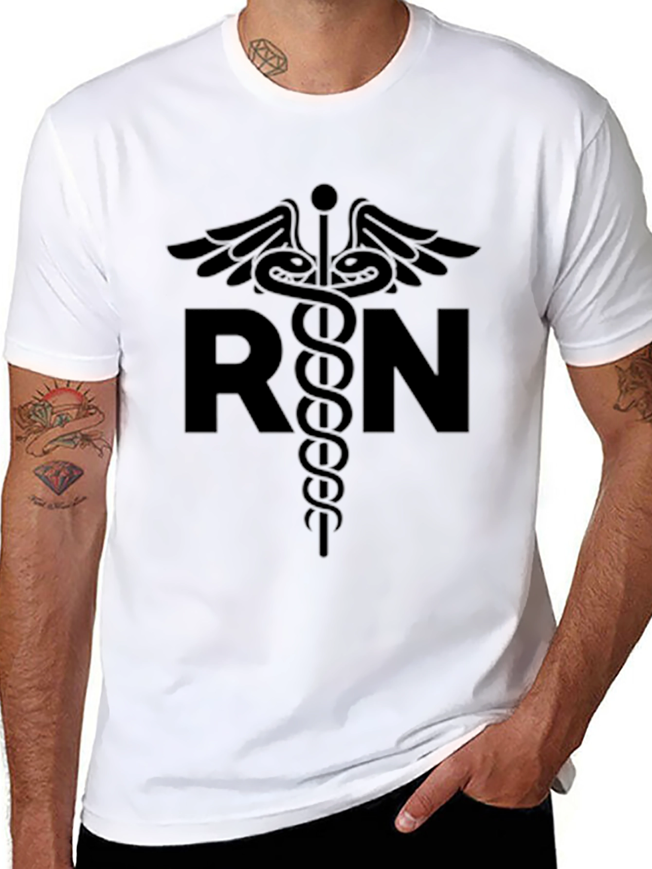 RN Caduceus Graphic T-Shirt - Comfortable Everyday Wear