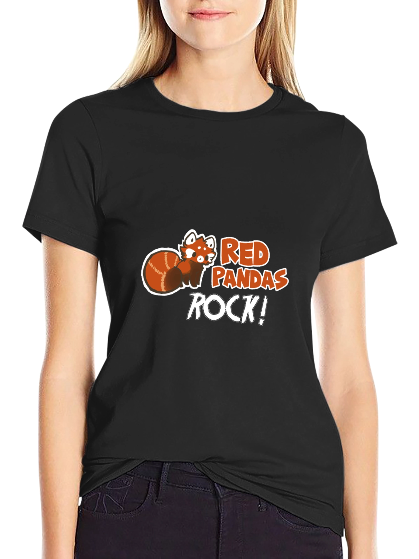 Red Pandas Rock Graphic T-Shirt