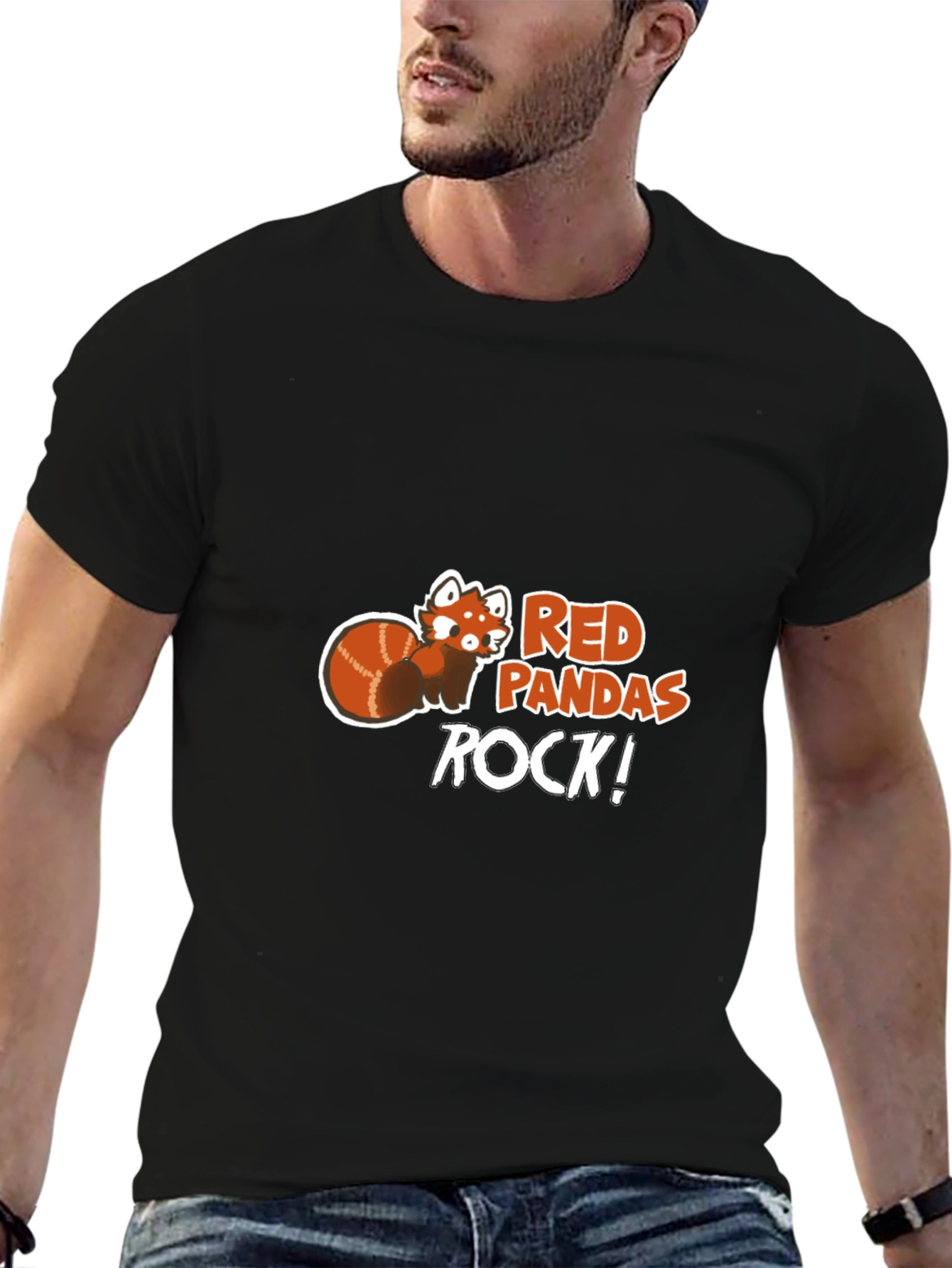 Red Pandas Rock Graphic T-Shirt