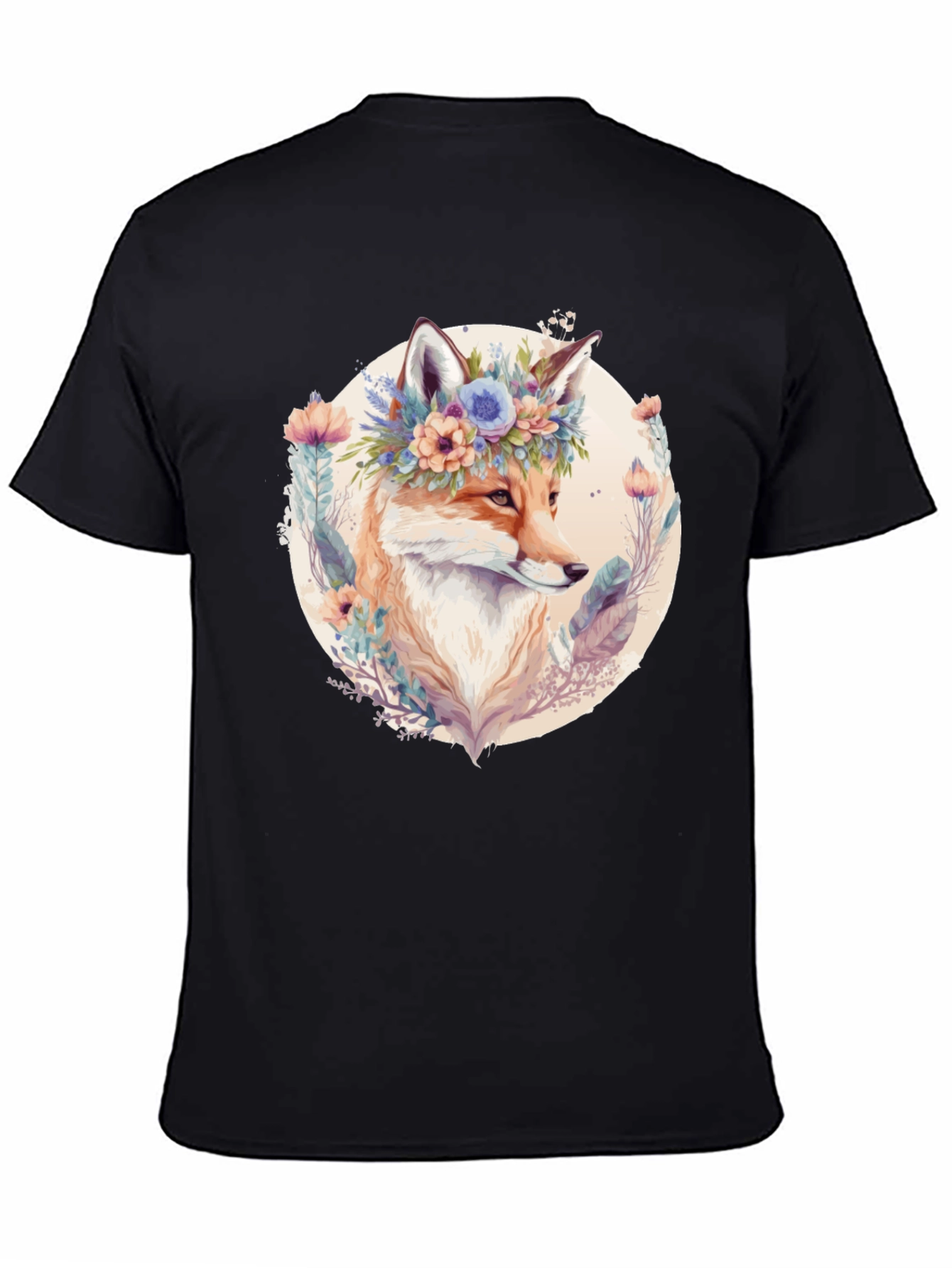 Floral Fox Graphic Tee - Soft & Stylish